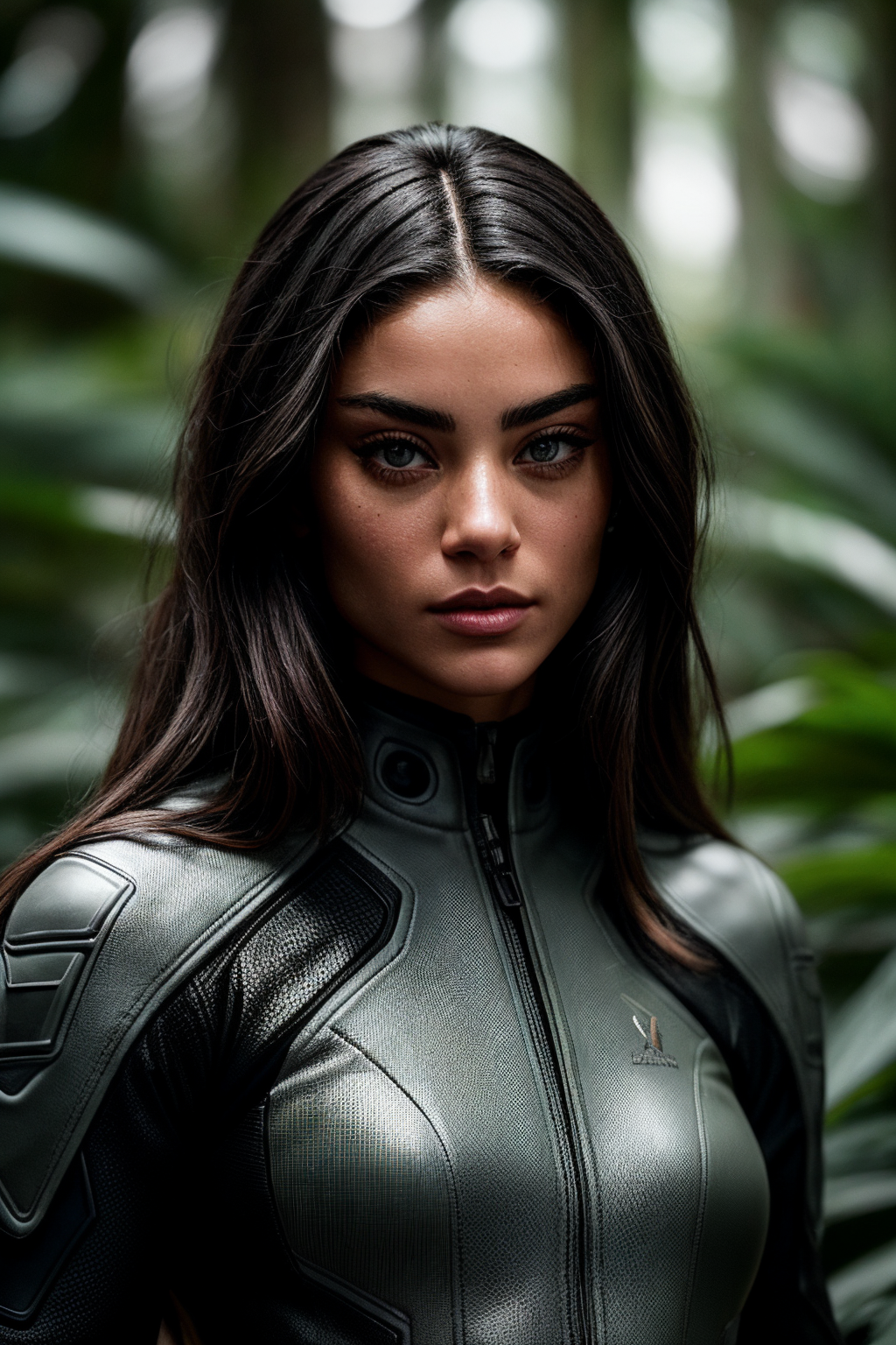 00060-976118005-JernauMix_v2-photo of beautiful (lgr4ss1-130_0.99), a woman with perfect hair, wearing Ash Gray (motorbike suit_1.1),  (jungle_1.1), closeup.png